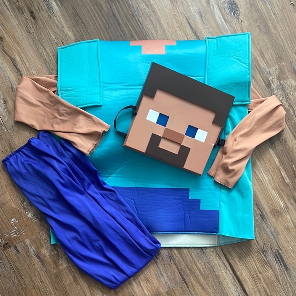 Steve Kids Costume - BOYS L (10/12) Minecraft